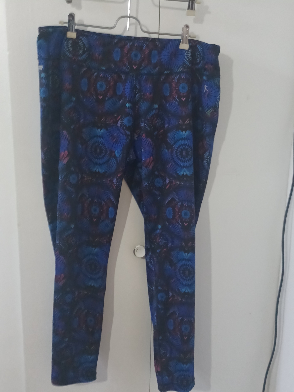 Danskin Blue and Purple Geometric Pattern Kids Leggings